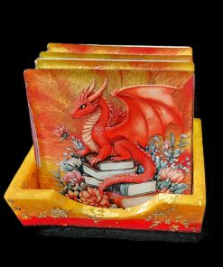 Red Dragon Coaster Set